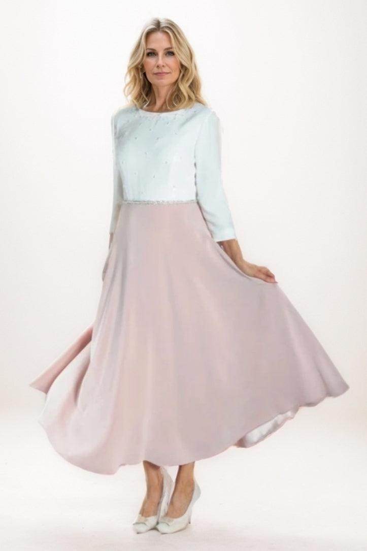 A-Line Maxi Chiffon Mother Of The Bride Dress CM0282 - COCOMELODY